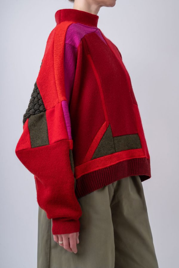 SWETER BOXY "ACID TOMATO"