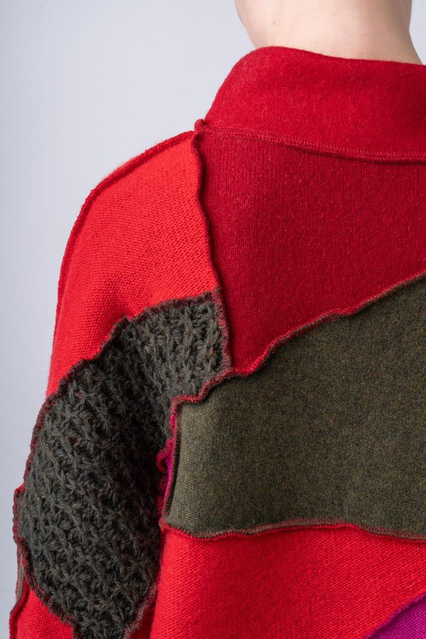 SWETER BOXY "ACID TOMATO" - obrazek 3