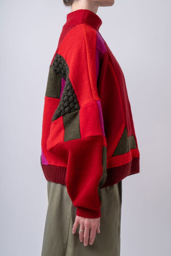 SWETER BOXY "ACID TOMATO" - obrazek 4