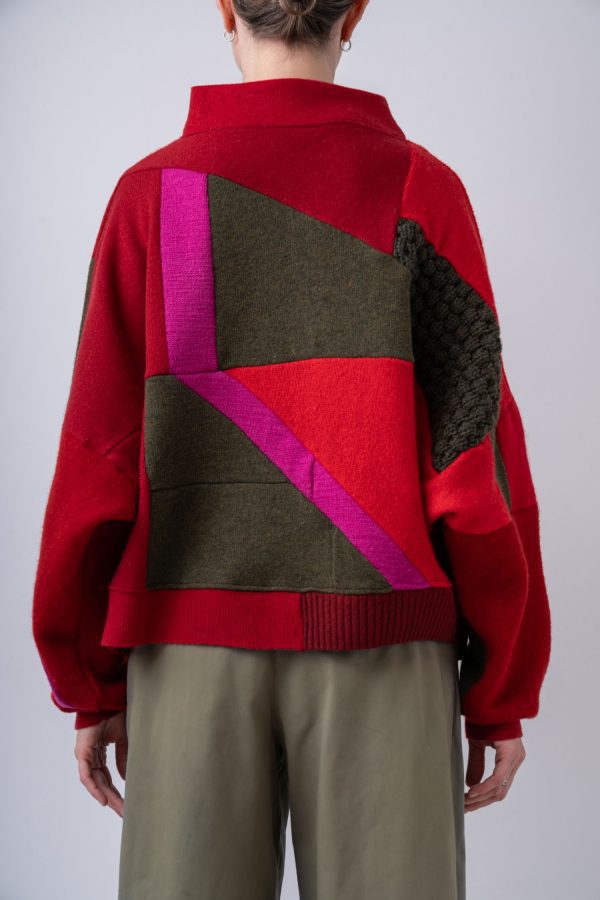 SWETER BOXY "ACID TOMATO" - obrazek 5