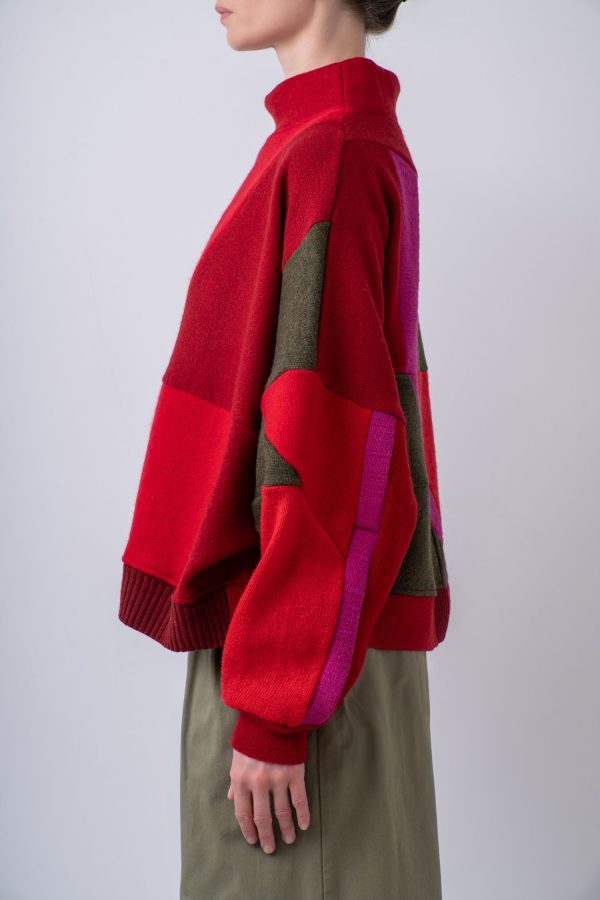 SWETER BOXY "ACID TOMATO" - obrazek 6