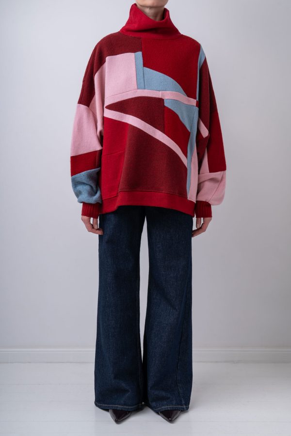 DŁUGI SWETER "CRIMSON MIST"