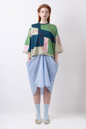 LETNI SWETER MERINO "TANGLED REEF"