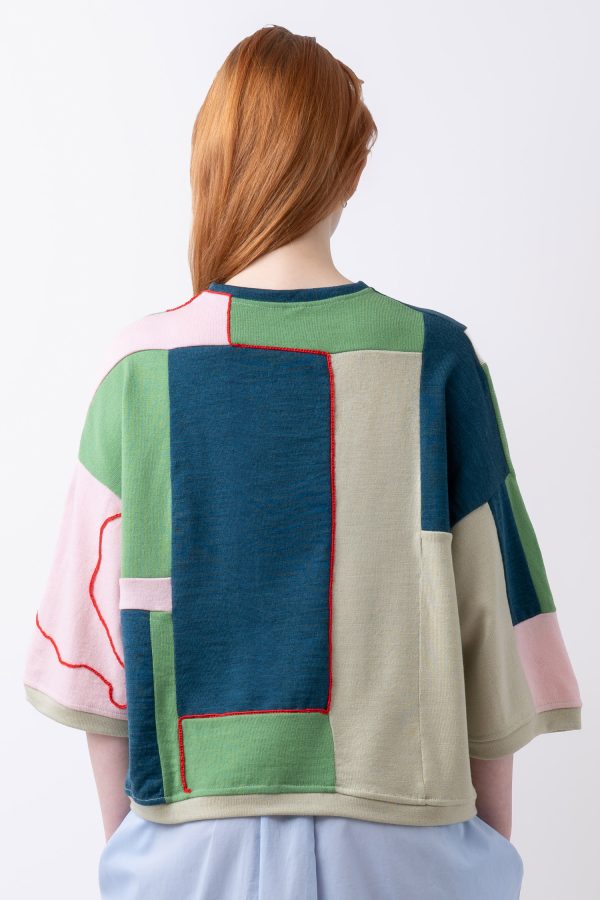 LETNI SWETER MERINO "TANGLED REEF" - obrazek 2